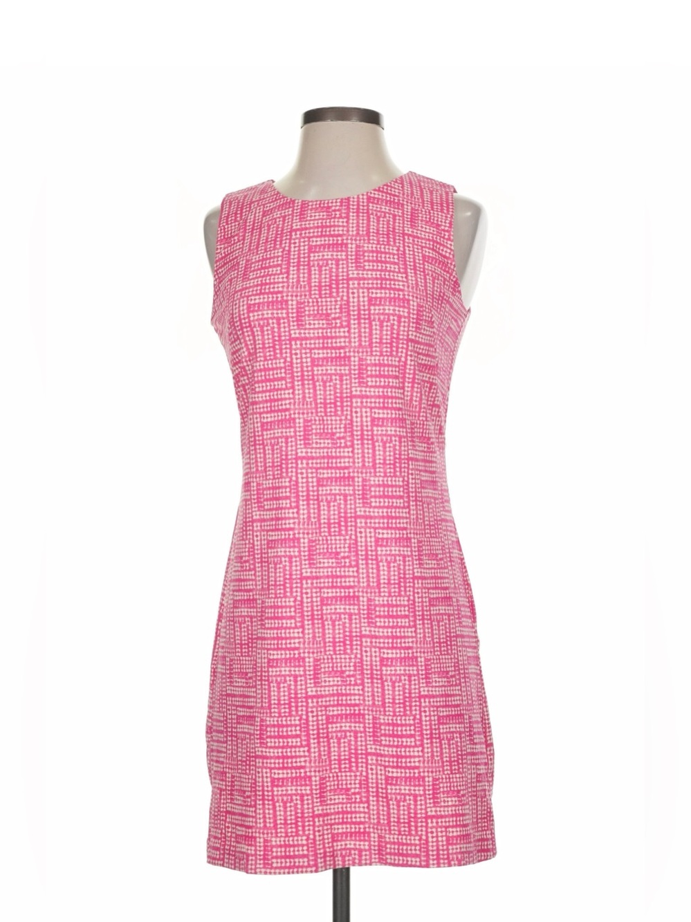J. McLaughlin Sleeveless Pink Geometric Shift Dress